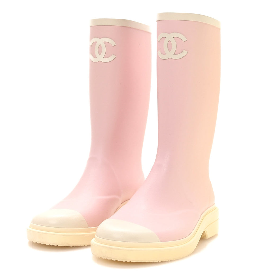 Caoutchouk CC High Boots 39 Light Pink White