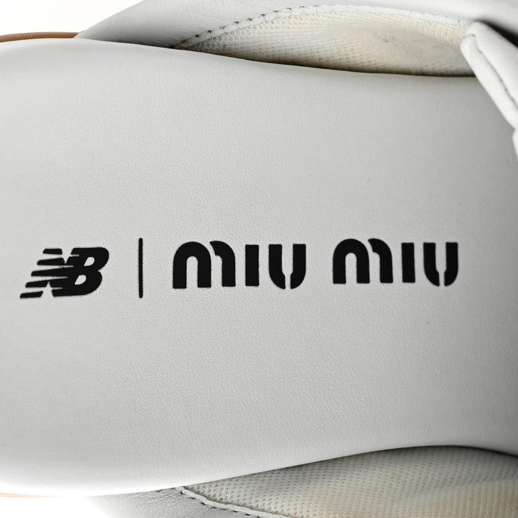 X NEW BALANCE Calfskin 530 SL Slip-On Sneaker Mules 37 White