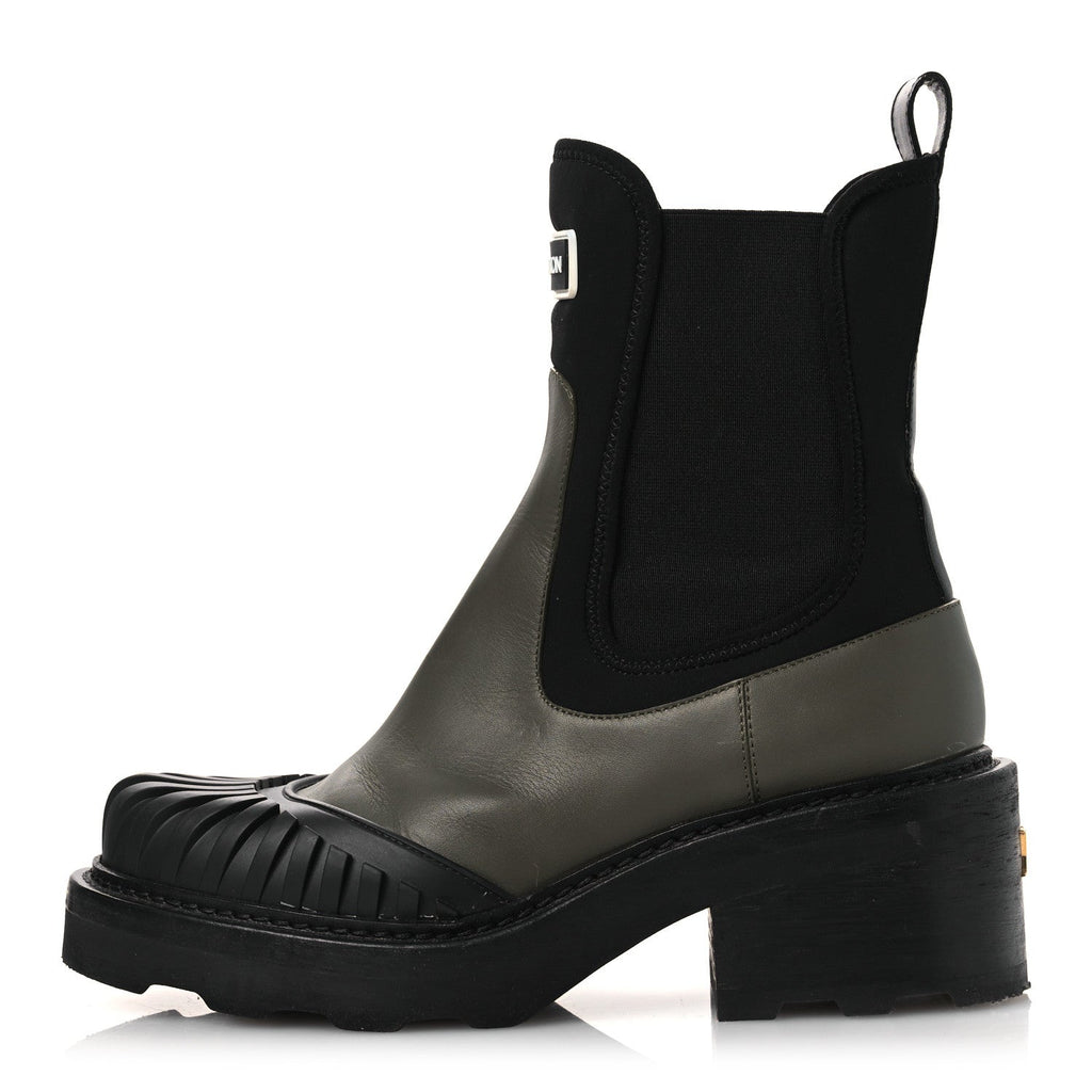 Calfskin Beaubourg Ankle Boots 39 Black Green