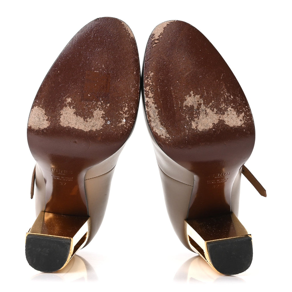 Vitello Delfina High Heel Pumps 37 Tortora