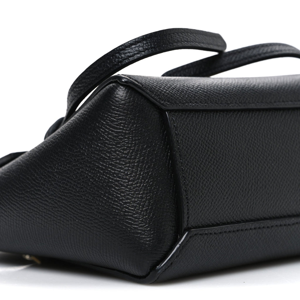 Grained Calfskin Pico Belt Bag Black