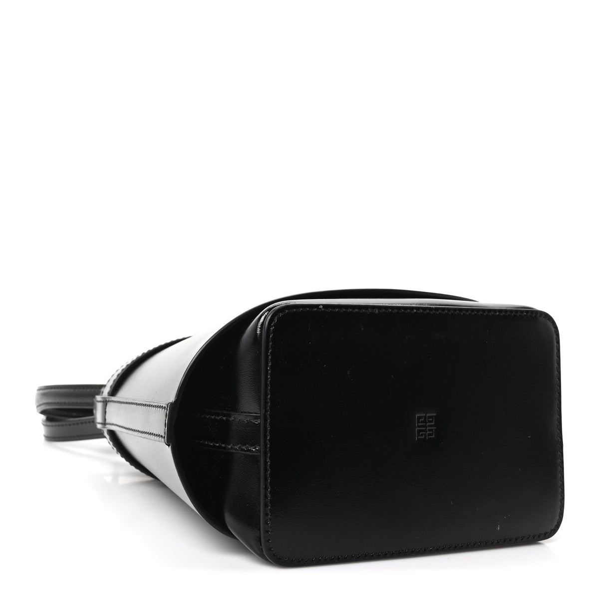 Box Calfskin Shark Lock Bucket Bag Black