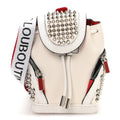 Calfskin Spiked Small Explorafunk Backpack White