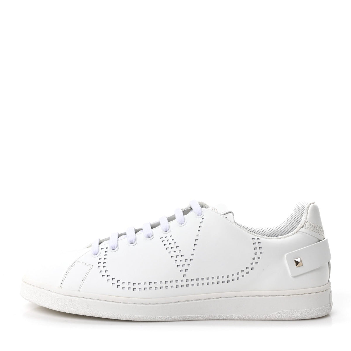 Calfskin Mens Backnet Sneakers 46 White