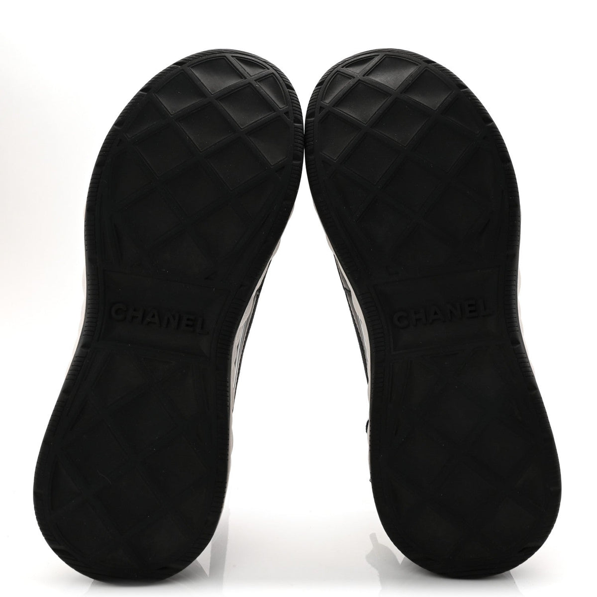 Velvet Calfskin Mixed Fibers CC Sneakers 36.5 Black