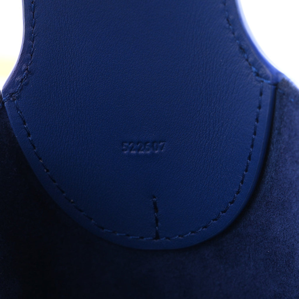 Smooth Calfskin Medium Bilbao Bucket Bag Stellar Blue