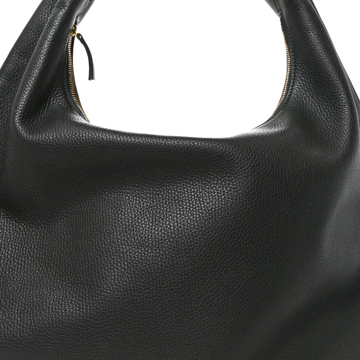 Grained Calfskin Medium Everyday Shoulder Bag Bottle Green