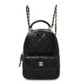 Caviar Quilted CC Mini Classic Backpack Black
