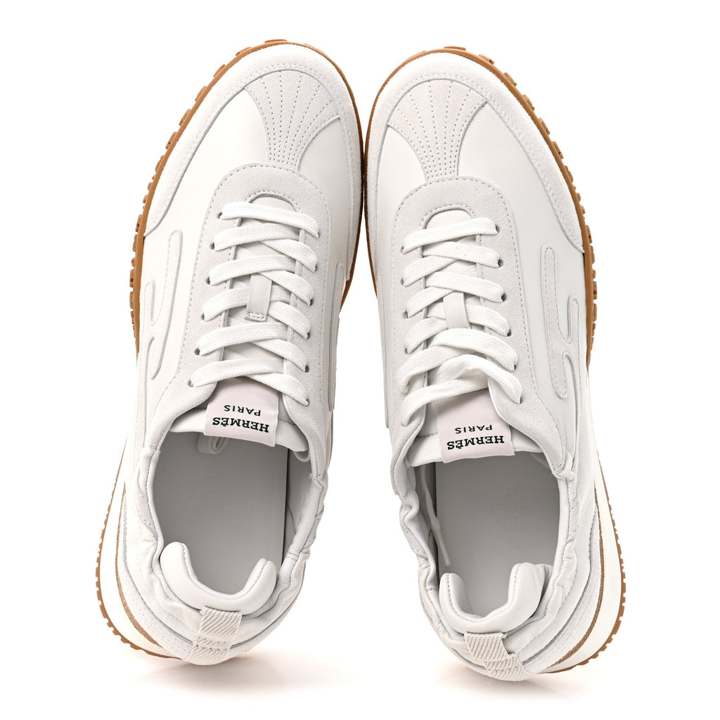 Nappa Suede Goatskin Womens Jet Sneakers 40.5 White