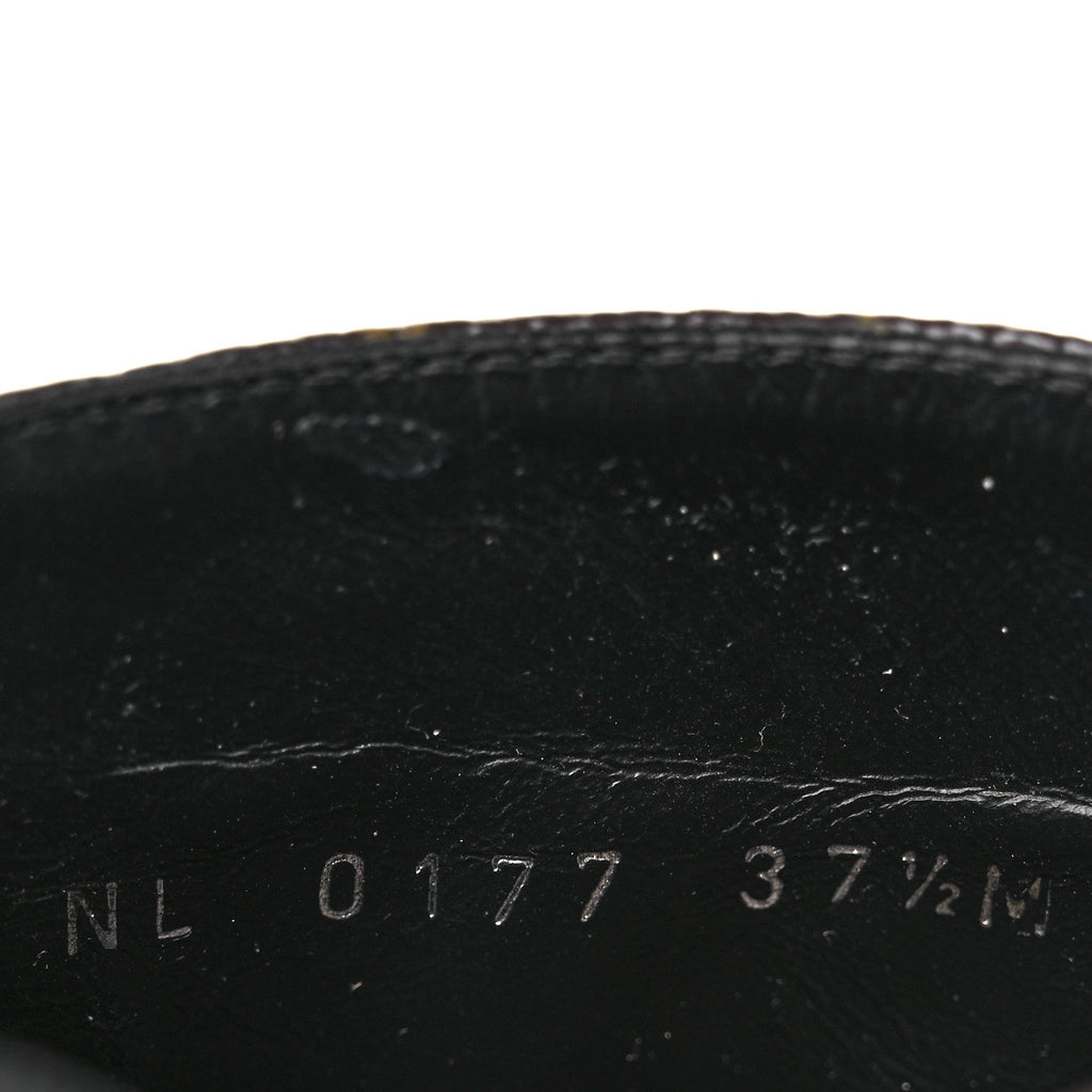 Calfskin Monogram Wonderland Flat Ranger Boots 37.5 Black