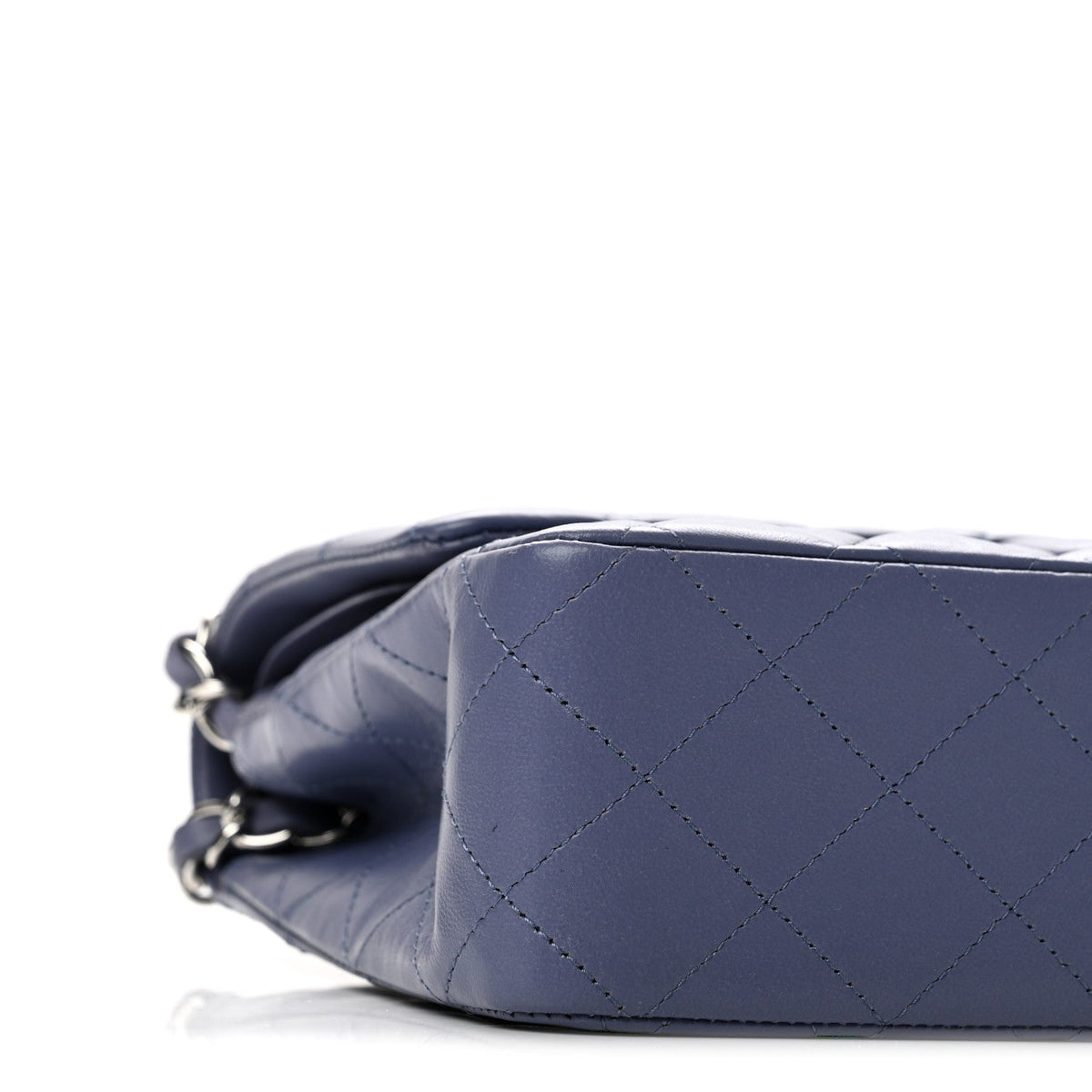 Lambskin Quilted Medium Double Flap Light Purple