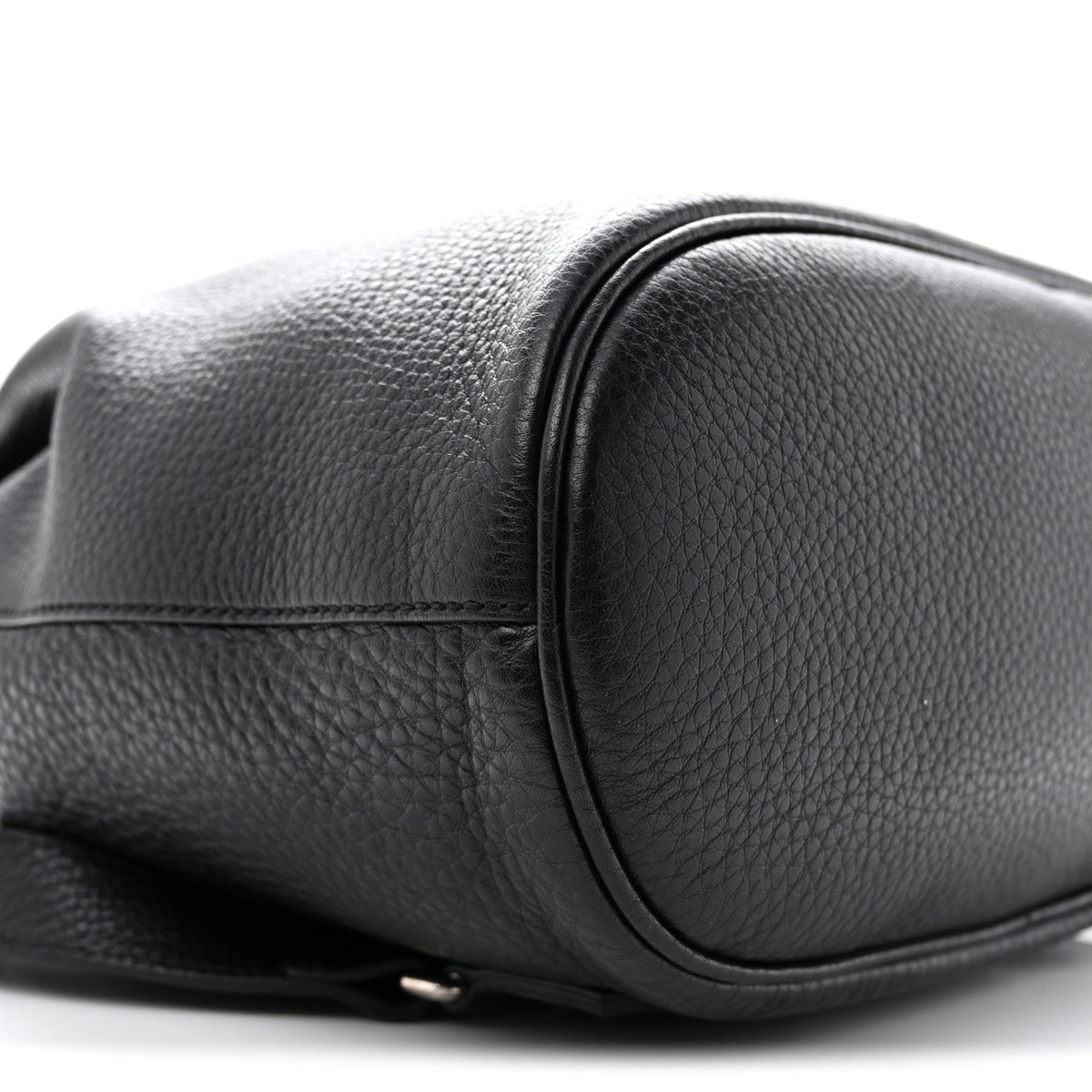 Pebbled Calfskin Small Soho Drawstring Backpack Black