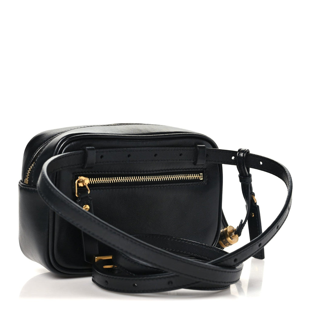 Calfskin Matelasse Monogram Lou Belt Bag Black
