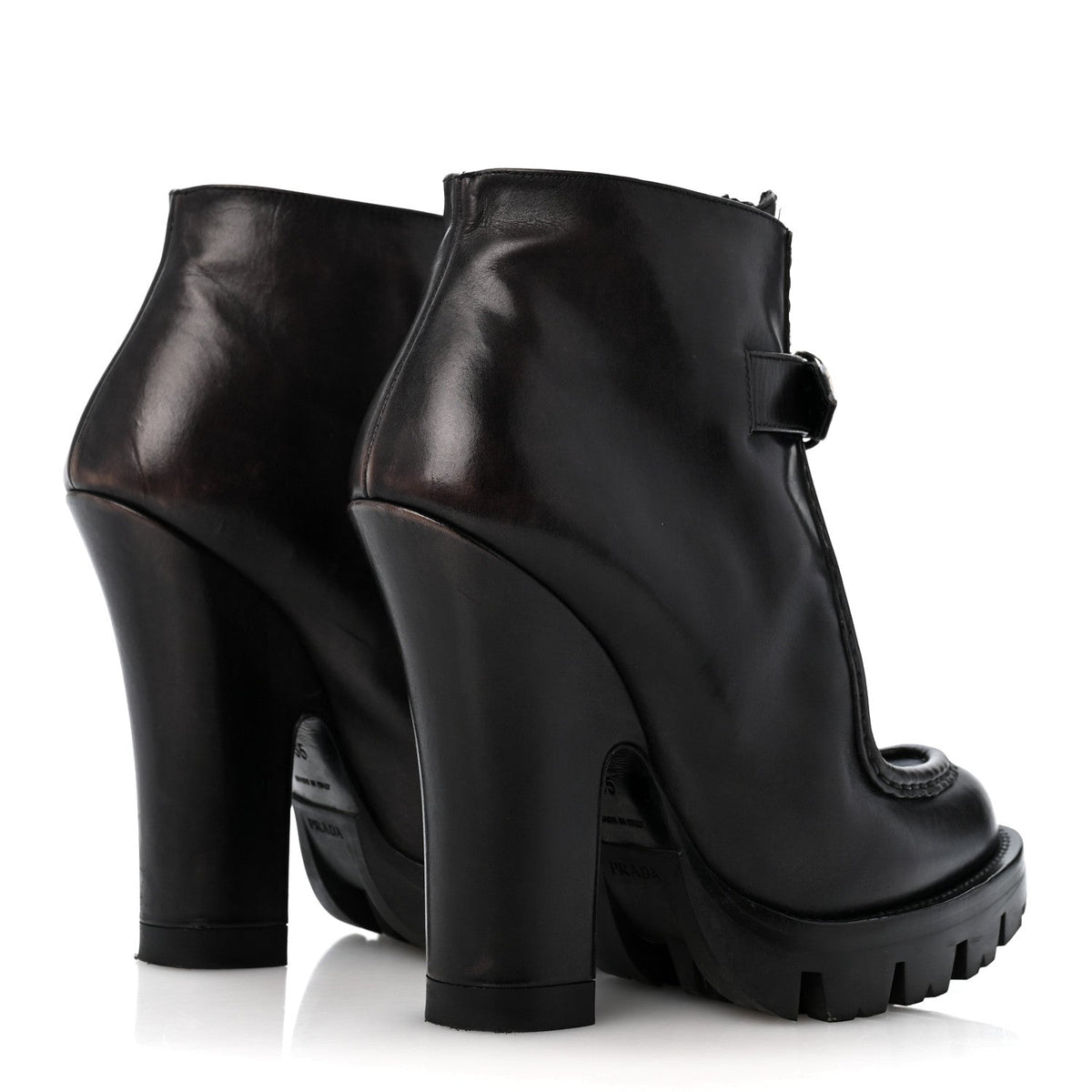 Spazzolato Buckle 120mm Ankle Boots 35 Black