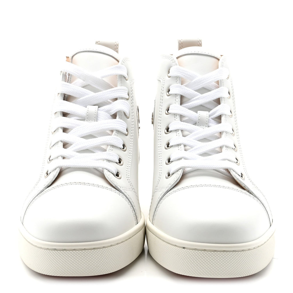 Calfskin Mens Louis Flat Sneakers 39 White