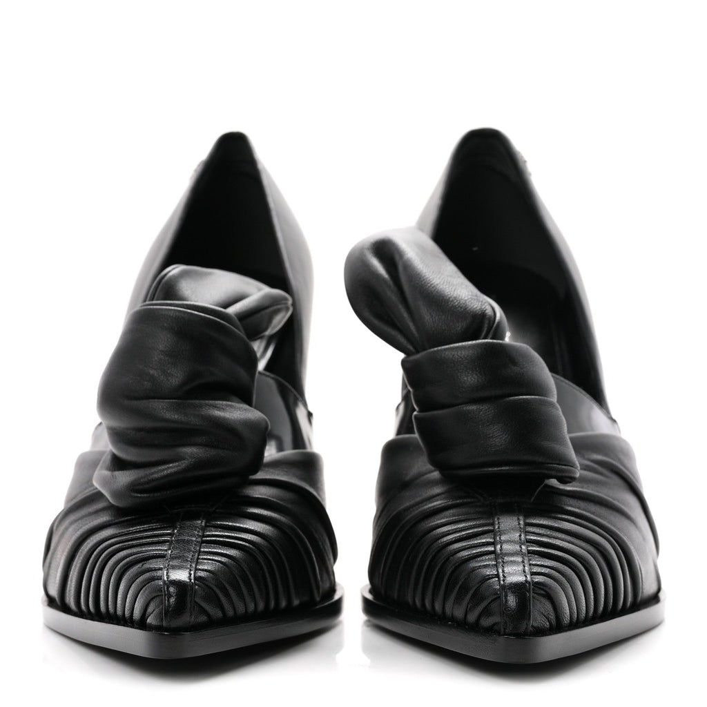 Calfskin Knot Pumps 37 Black