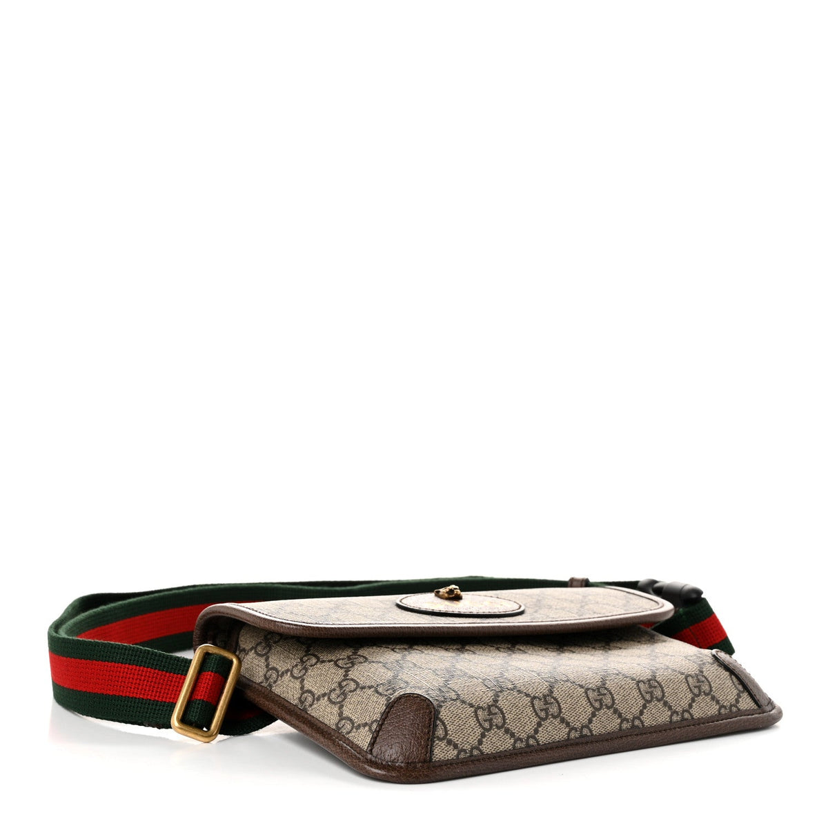 GG Supreme Monogram Neo Vintage Web Belt Bag Brown