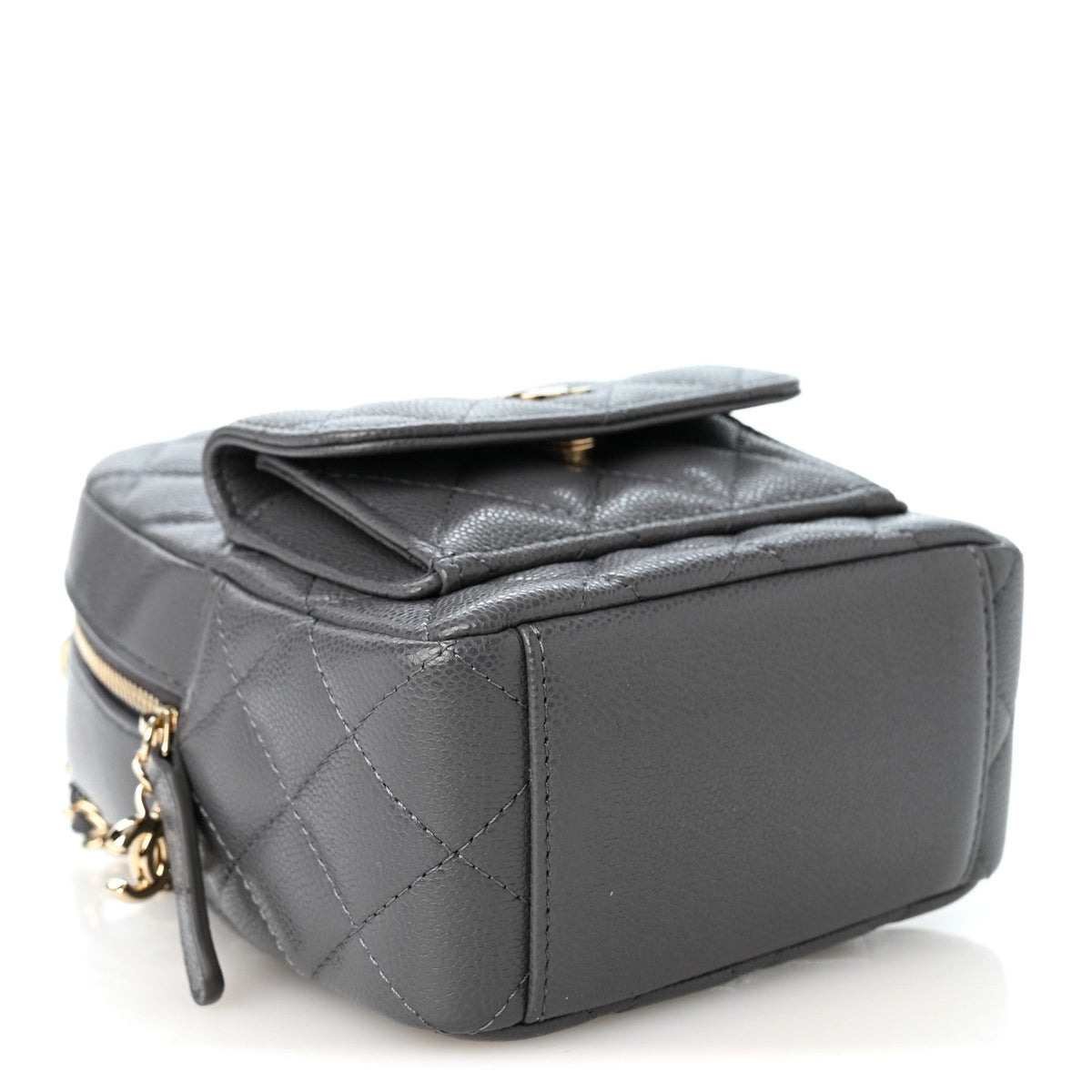 Caviar Quilted CC Mini Classic Backpack Grey