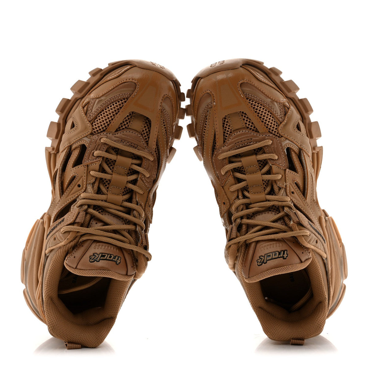 Rubber Mesh Monocolor Clear Sole Womens Track.2 Open Sneakers 40 Light Brown
