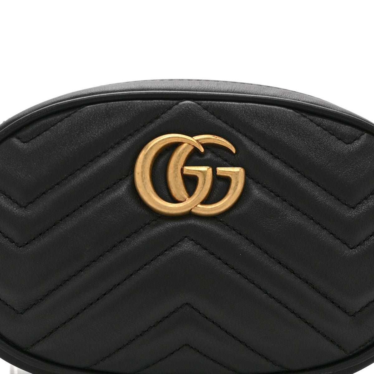 Calfskin Matelasse GG Marmont Belt Bag 75 30 Black