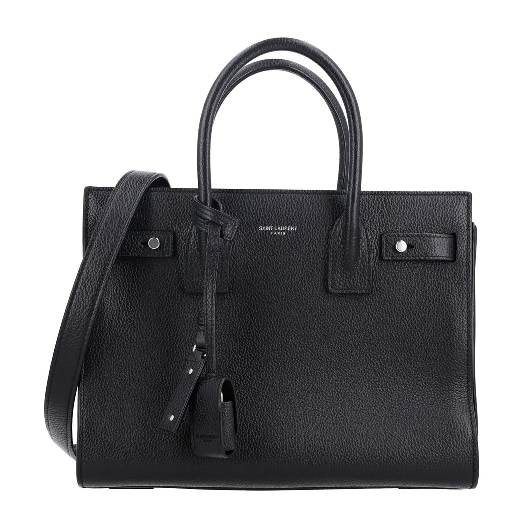 Grained Calfskin Baby Sac De Jour Souple Black
