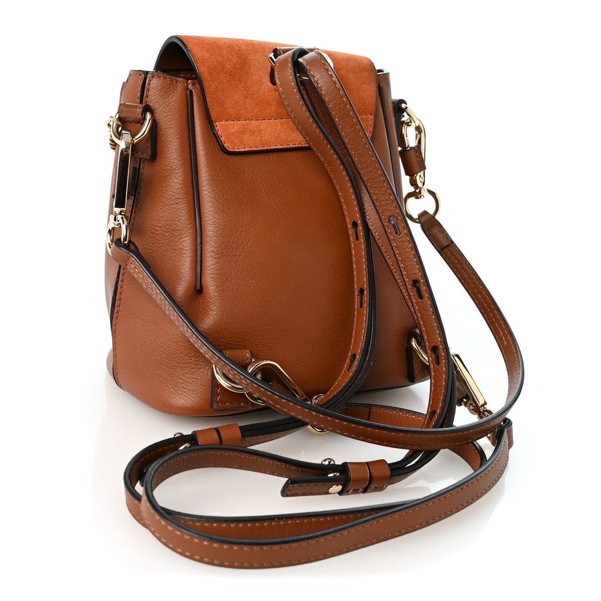 Suede Calfskin Mini Faye Backpack Tan
