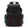 Soft GG Supreme Monogram Calfskin Web Double Buckle Backpack Black