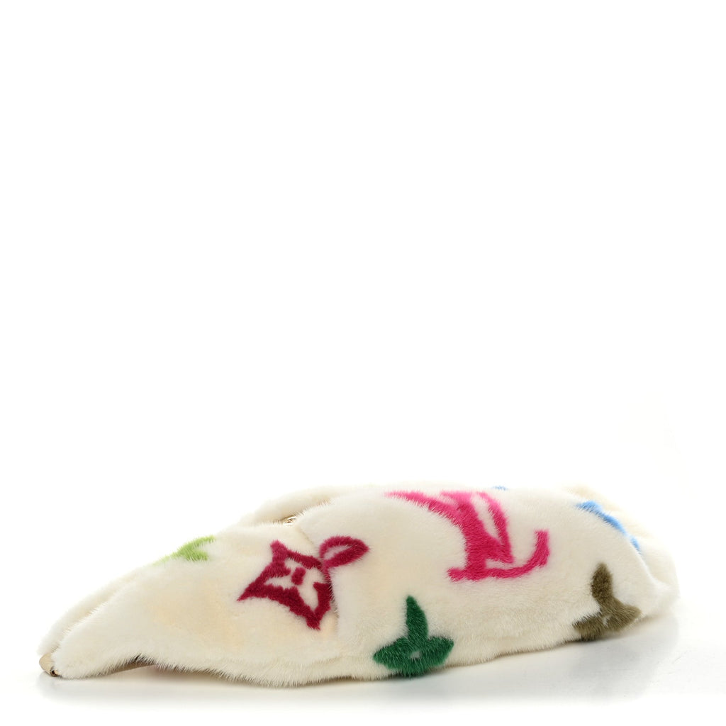 LV X TM Mink Ostrich Monogram Bum Bag White Multicolor
