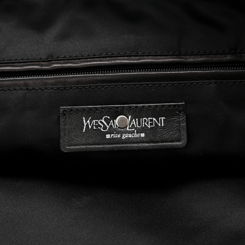 Calfskin Studded Drawstring Tote Black