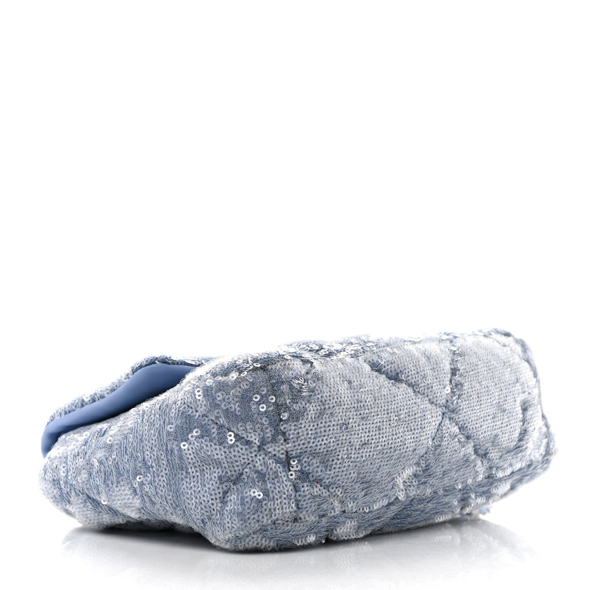 Sequin Quilted Medium Chanel 19 Flap Light Blue