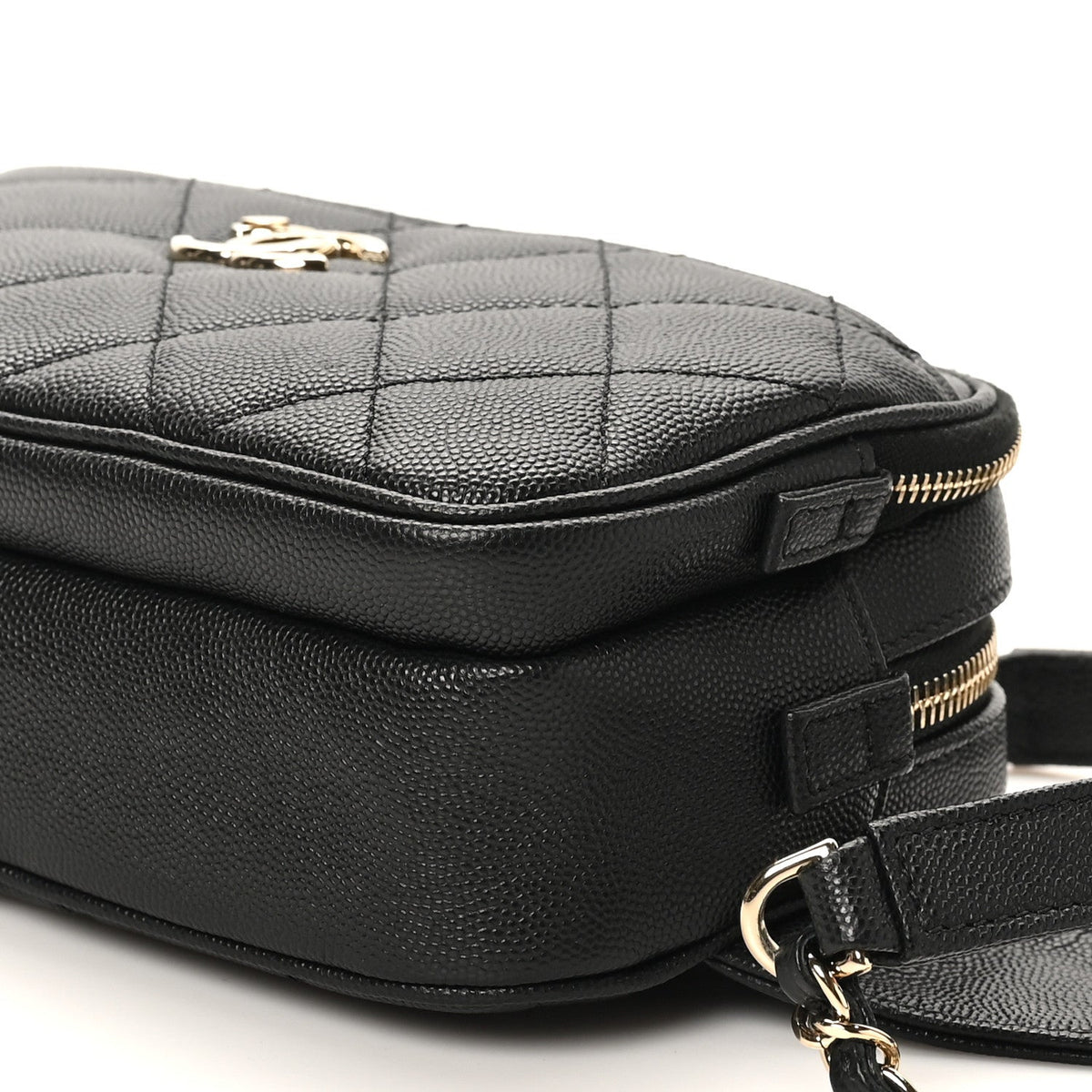 Caviar Quilted Waist Bag With Pouch Black