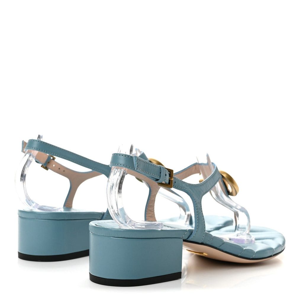 Nappa Matelasse Double G 35mm Thong Sandals 37.5 Sweet Blue