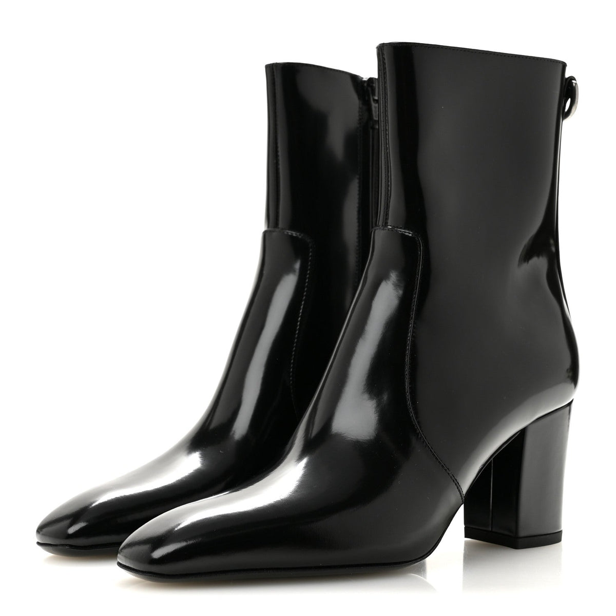 Vitello Marilyn Betty 70 Ankle Zip Boots 35 Black