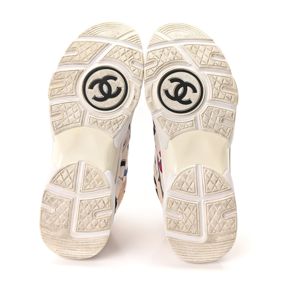 Satin Suede CC Graffiti Print Sneakers 41 Multicolor
