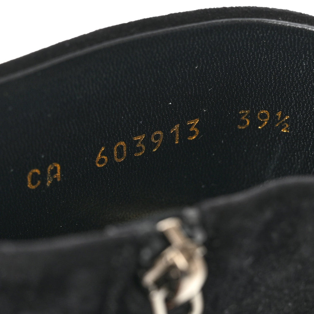 Suede Kate 85 Zip Bootie 39.5 Black