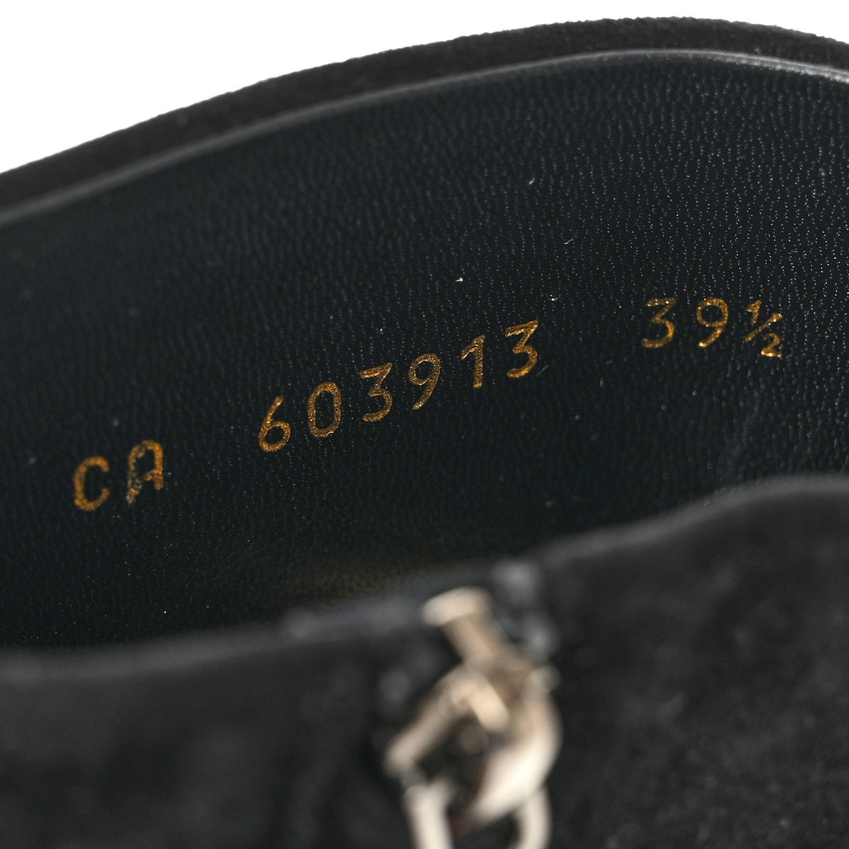 Suede Kate 85 Zip Bootie 39.5 Black