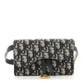 Oblique Saddle Belt Bag Blue