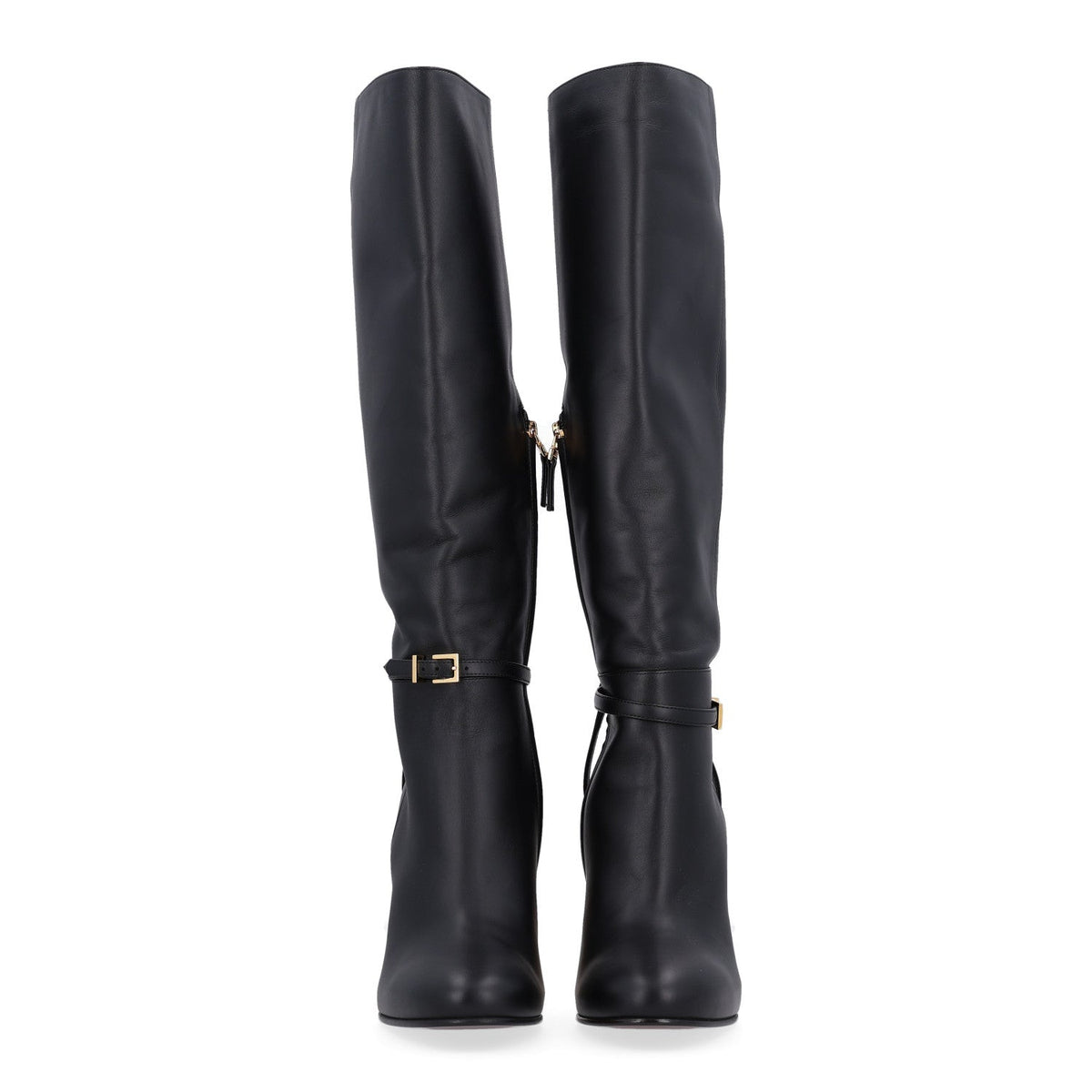 Vitello Delfina Knee High Boots 38.5 Black