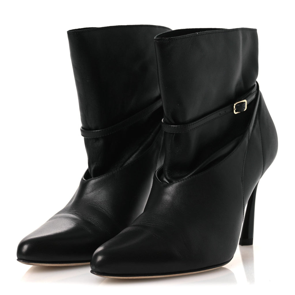 Nappa Calfskin Cacia 85 Ankle Boots 38 Black