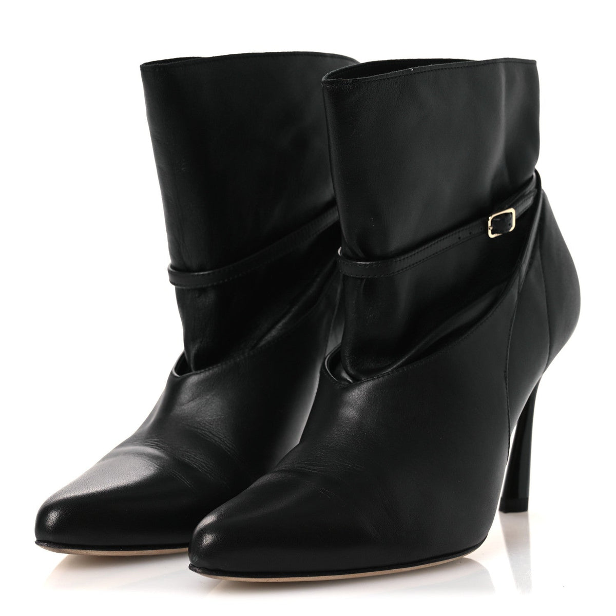 Nappa Calfskin Cacia 85 Ankle Boots 38 Black