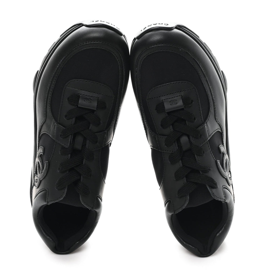 Calfskin Lambskin CC Uniform Sneakers 41 Black