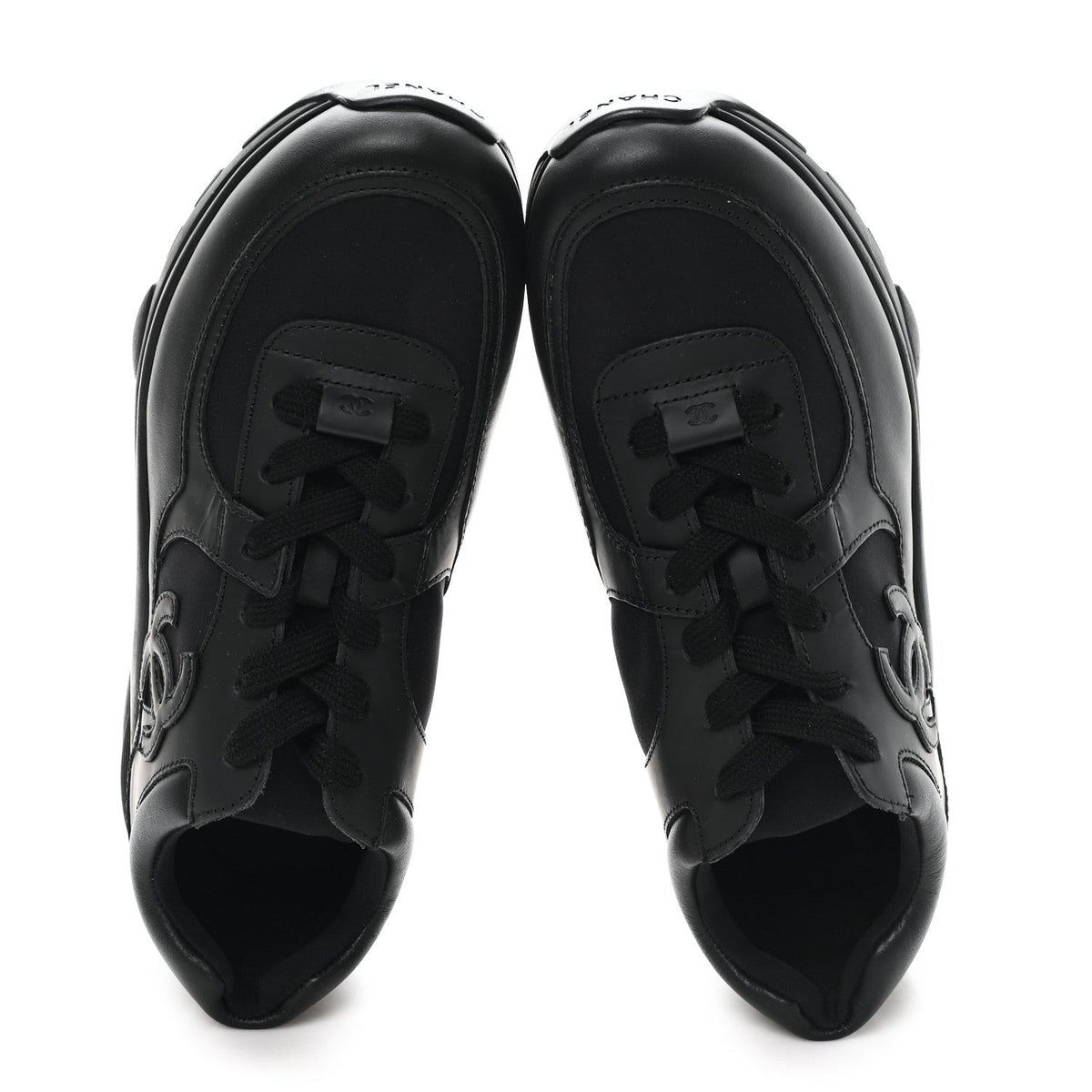 Calfskin Lambskin CC Uniform Sneakers 41 Black