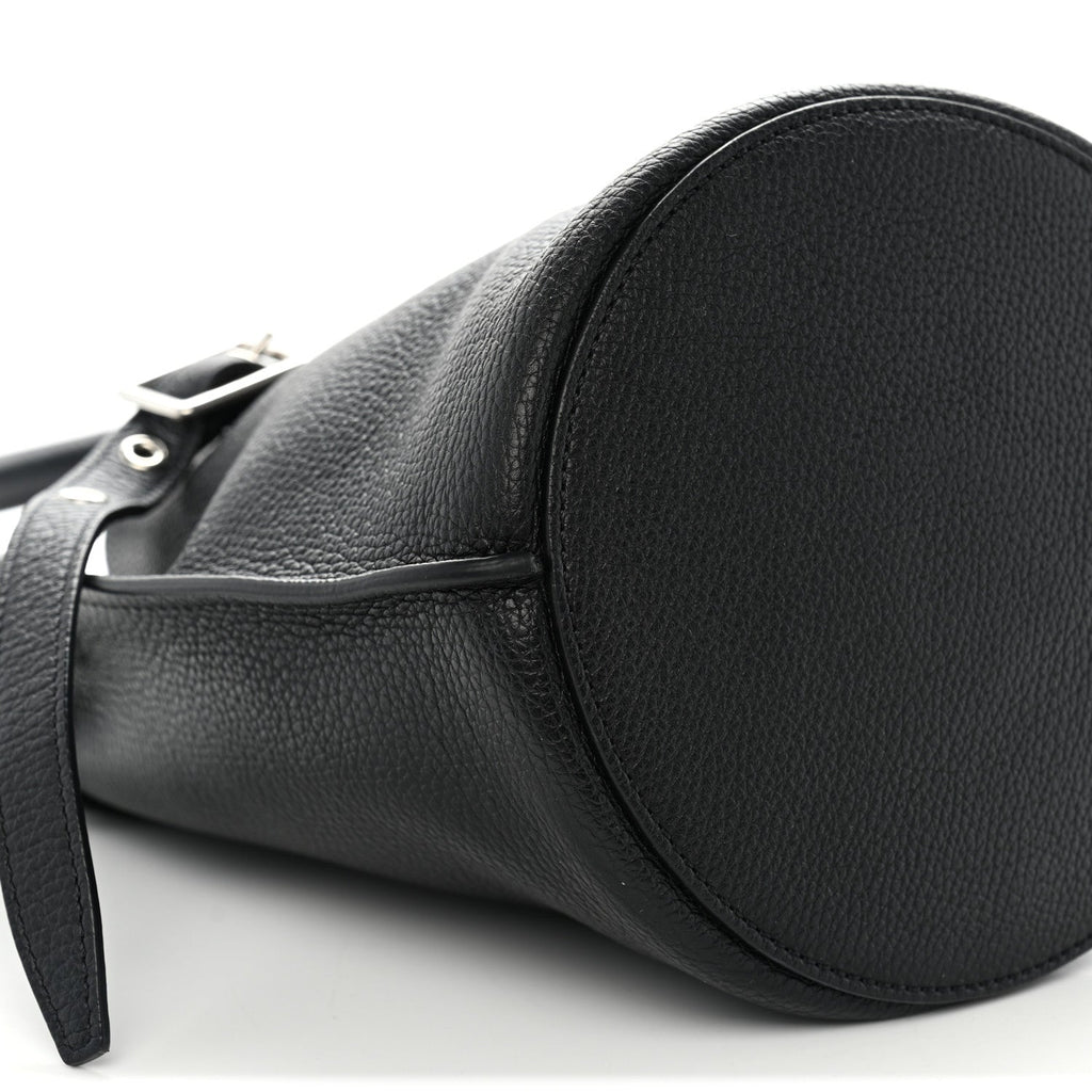 Supple Grained Calfskin Nano Big Bag Bucket Black