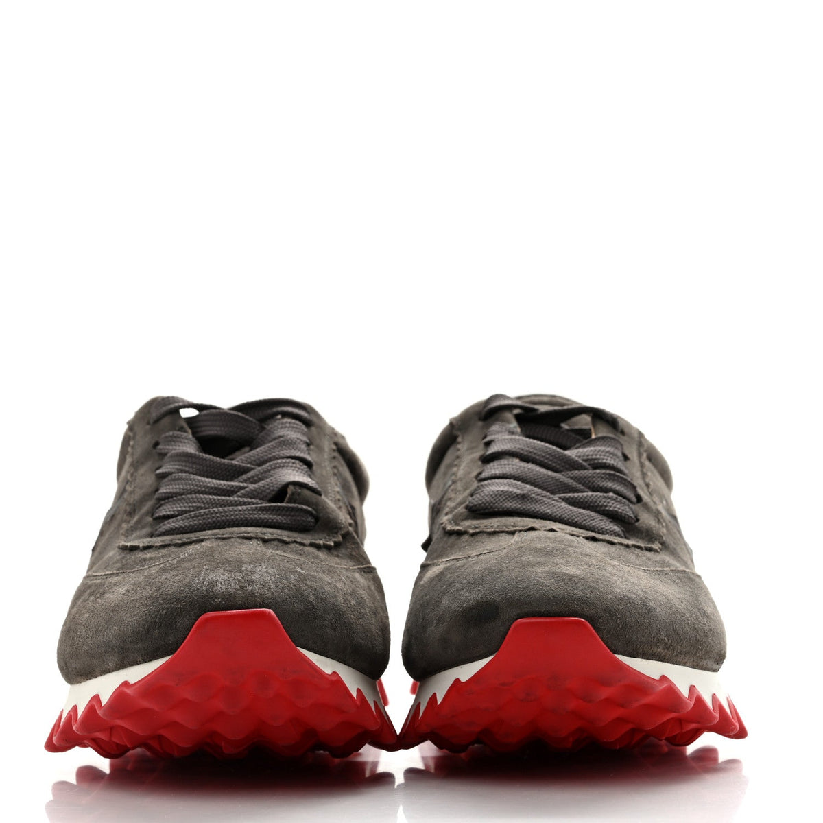 Suede Calfskin Mens Loubishark Sneakers 42.5 Ombre