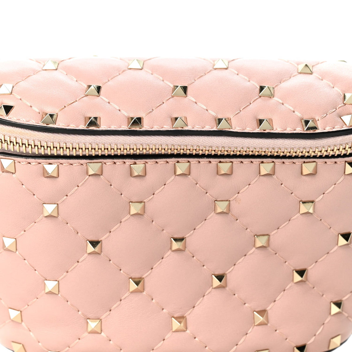 Lambskin Rockstud Spike Belt Bag 85 Water Rose