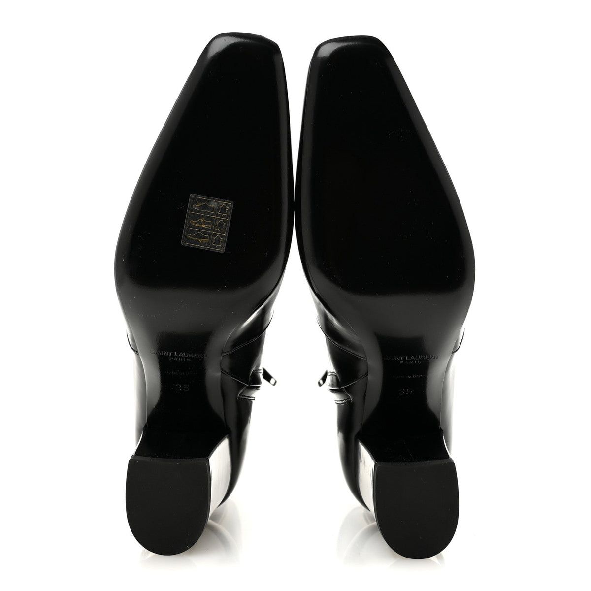 Vitello Marilyn Betty 70 Ankle Zip Boots 35 Black