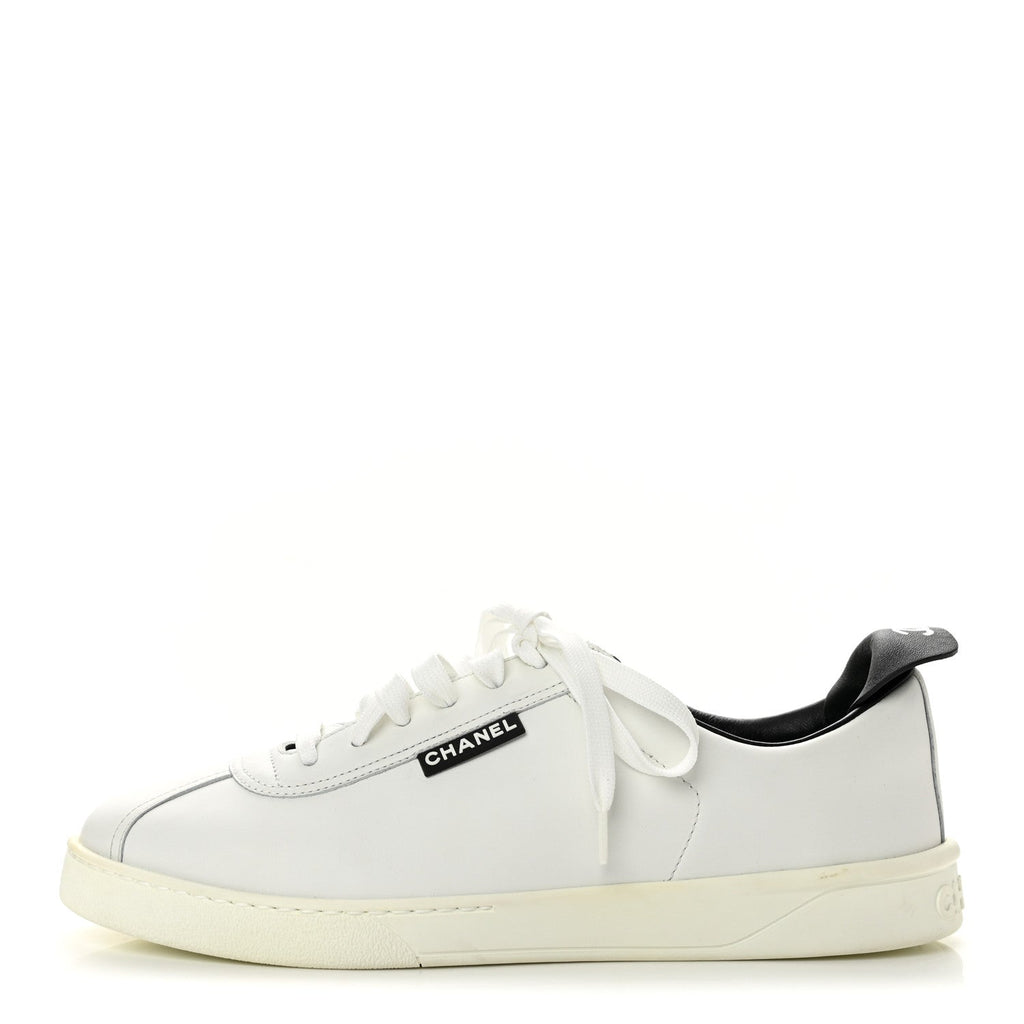 Calfskin Mens CC Sneakers 41 White