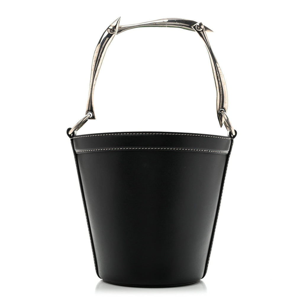 Calfskin Nappa Sardine Bucket Bag Black