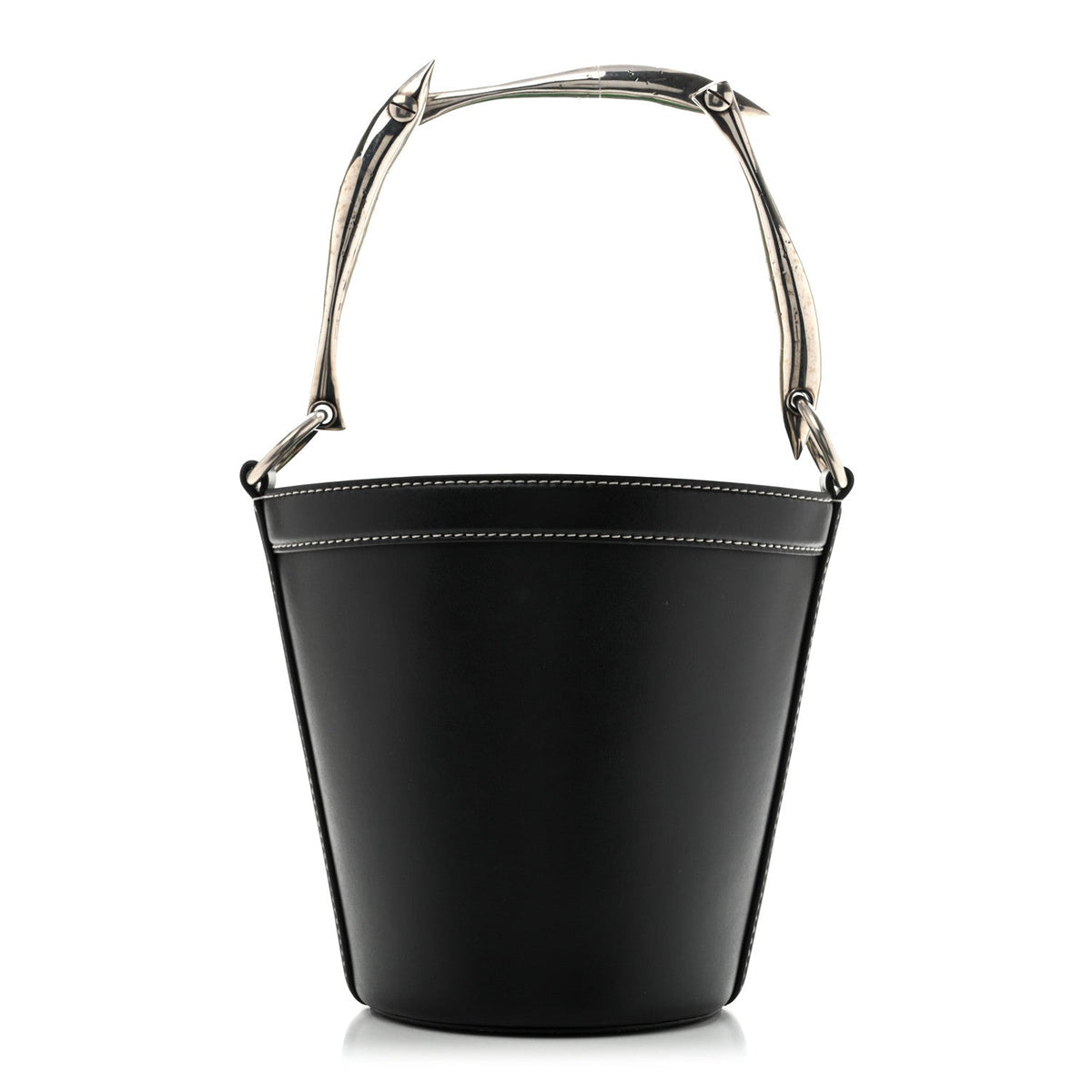 Calfskin Nappa Sardine Bucket Bag Black
