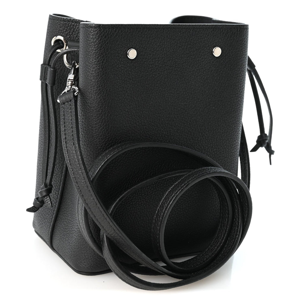 Calfskin Nano Lockme Bucket Black